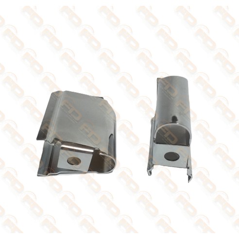 COPPIA DISTANZIALE ACCIAIO CROMATO PARAURTI POSTERIORE FIAT 500 GIARDINIERA