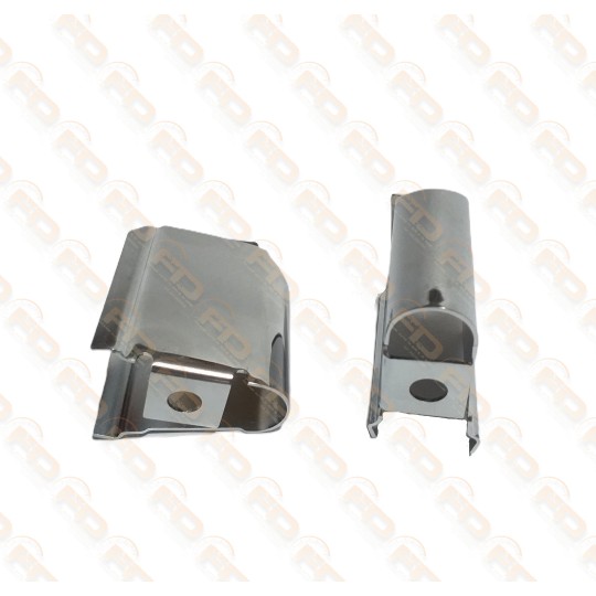 COPPIA DISTANZIALE ACCIAIO CROMATO PARAURTI POSTERIORE FIAT 500 GIARDINIERA