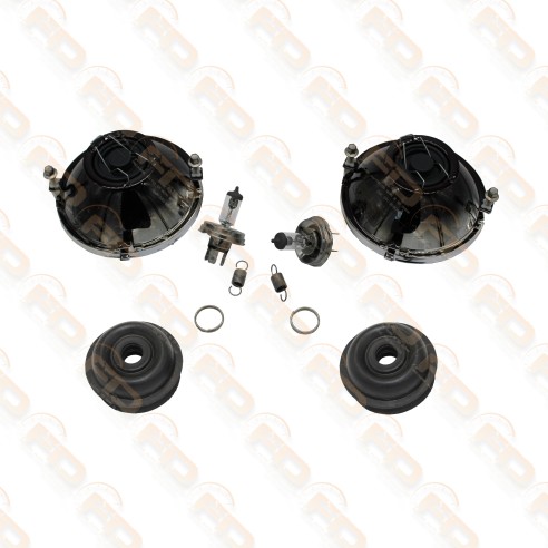 COPPIA FARI CON LAMPADA ALOGENA FIAT 500 F L R G