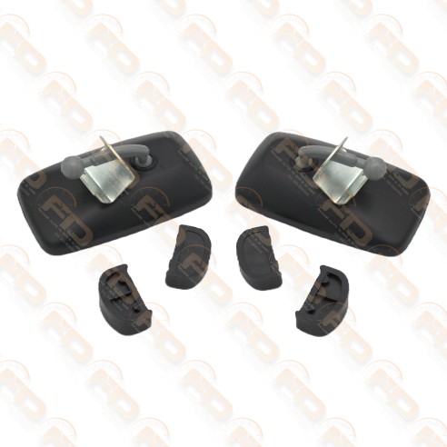 COPPIA SPECCHIETTI RETTANGOLARI PLASTICA