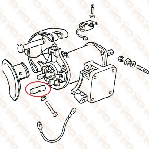 PERNO CILINDRETTO CON FORO FILETTATO PER FASCIA FISSAGGIO DINAMO