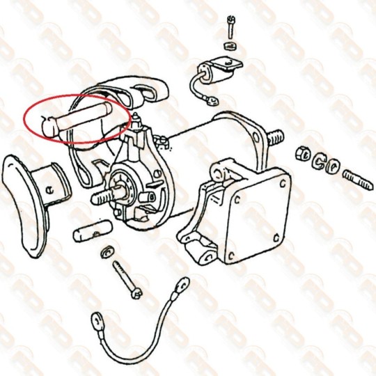 PERNO CON BATTUTA PER FASCIA FISSAGGIO DINAMO FIAT 500 N D F L R 2
