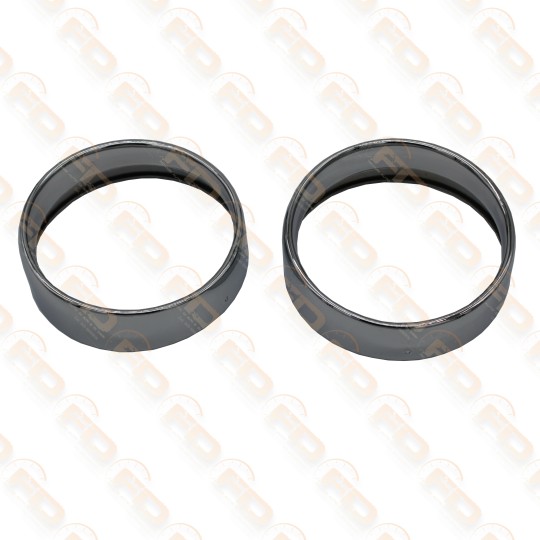 COPPIA CORNICI FARO ANTERIORE IN  ALLUMINIO ORIGINALE FIAT  500 N/D