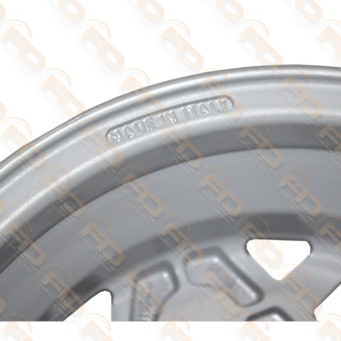 KIT 4 CERCHI TIPO GRIFO SILVER IN LEGA SPORTIVI PER FIAT 500 - 4,5 x 12 '