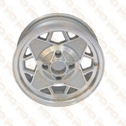 KIT 4 CERCHI TIPO MILLEMIGLIA SPORTIVI PER FIAT 126 ATTACCO STRETTO - 4,5x12'' - CON FINITURA DIAMANTATA