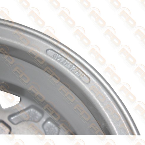 KIT 4 CERCHI TIPO MILLEMIGLIA SPORTIVI PER FIAT 126 ATTACCO STRETTO - 4,5x12'' - CON FINITURA DIAMANTATA