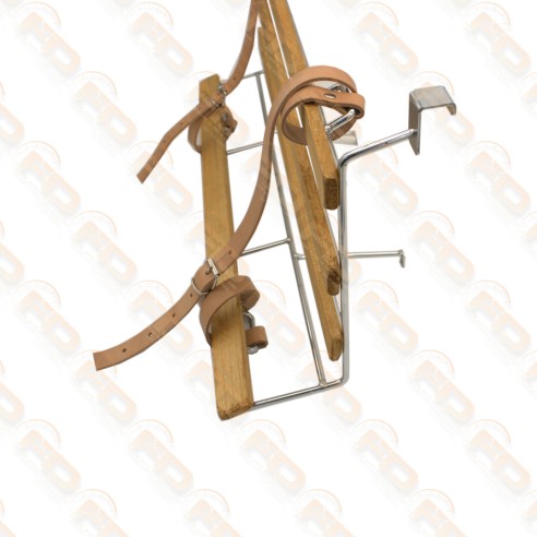 PORTAPACCHI CROMATO CON BACCHETTE IN LEGNO FIAT 600