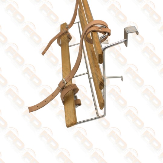 PORTAPACCHI CROMATO CON BACCHETTE IN LEGNO FIAT 600